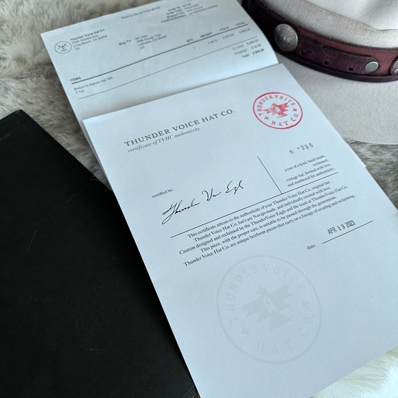 Thunder Voice Hat Co - One of a Kind Western Hat 7 1/2 - Picture 10 of 15